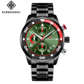 KUNHUANG 1011  2020 New quartz men's watch fashion solid steel band multi-function sports waterproof luminous watch man